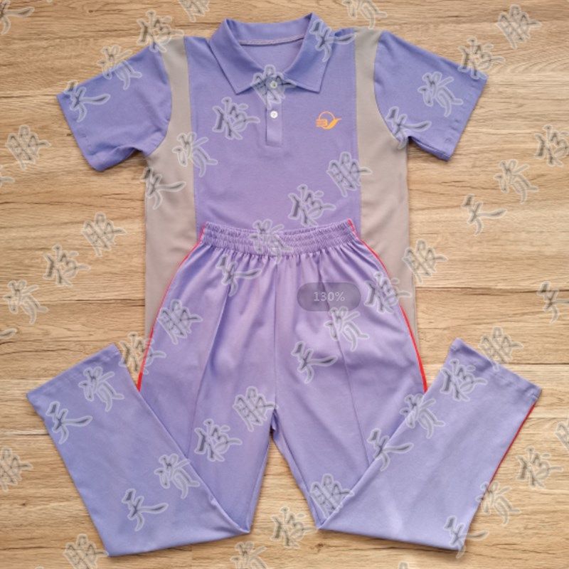 天资校服 潮州潮安沙溪宝山中学新款紫色中学生夏服秋冬加绒加棉