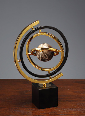 轻奢地球仪摆件家居乔迁新居礼品办公室桌玄关酒柜客厅卧室装饰品