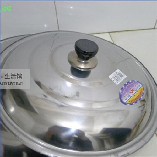 不锈钢锅盖子铁炒锅盖平底锅大锅盖3032 34 363840 42 44 46 48cm