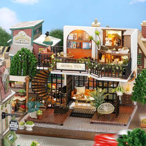 智趣屋DIY小屋么么茶 比例缩放可爱小店精致摆件家具模型