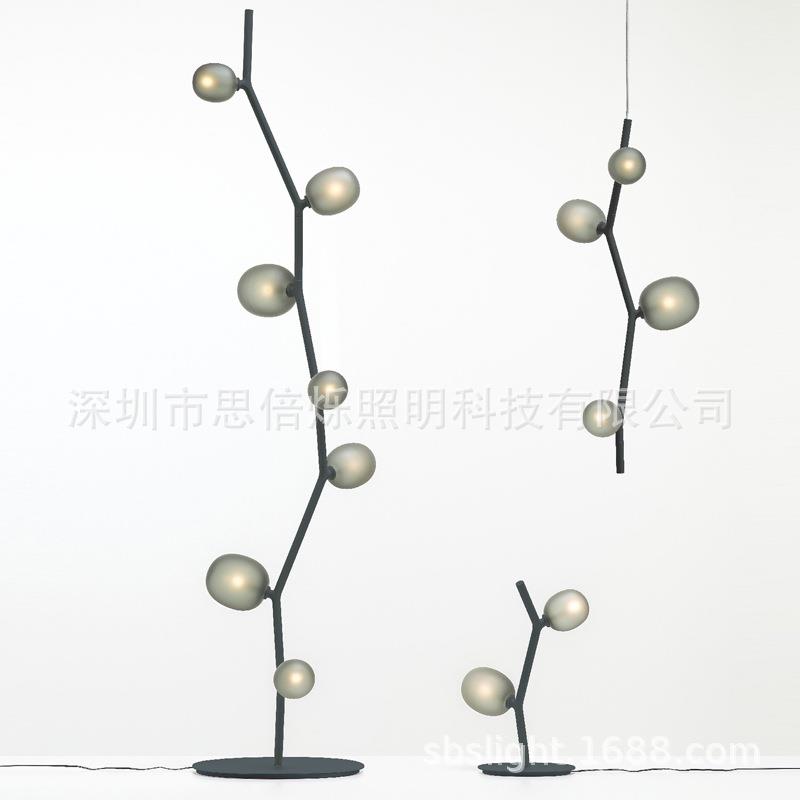 树杈玻璃吧台艺术吊灯设计师服装店收银台咖啡厅吧台餐厅艺长条灯