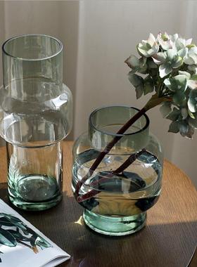 肚瓶 玻璃花瓶透明现代简约 客厅装饰品北欧餐桌鲜花花插创意摆件