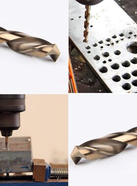 15件套1.5-10mmM35含钴高速钢全磨烤黄直柄麻花钻套装 不锈钢开孔