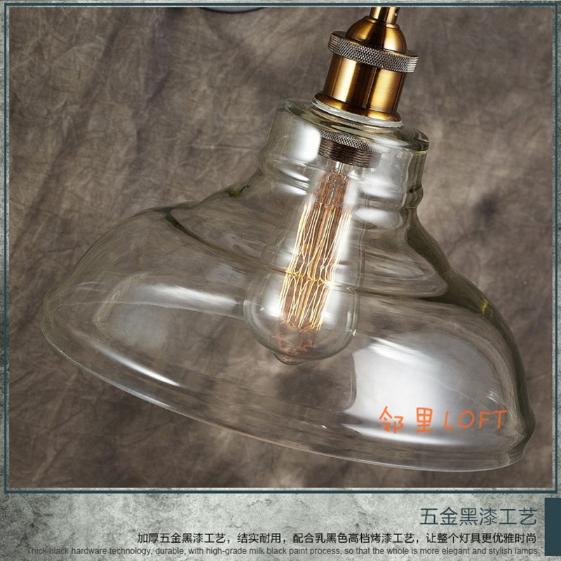 美式西餐厅幼稚园面包店KTV火锅店室内装饰玻璃壁灯 工业风 灯具