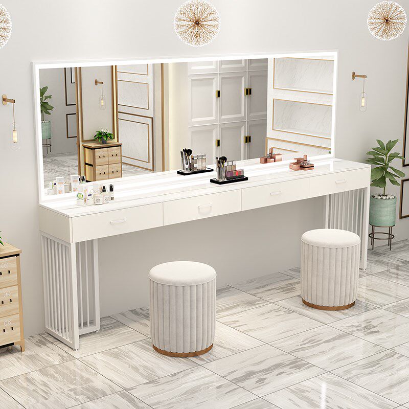 影楼化妆台带灯婚纱店美容院彩妆店化妆师专用化妆桌店铺用梳妆台