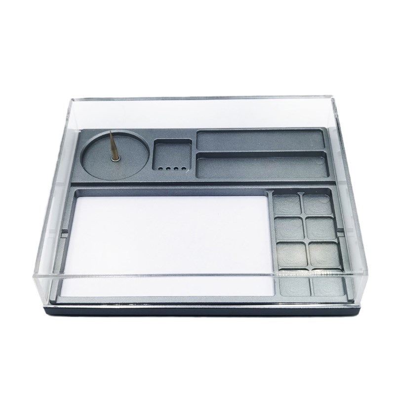 修表工具 手表零件摆设盘 机芯配件收纳盒 摆轮夹板放置支架合金
