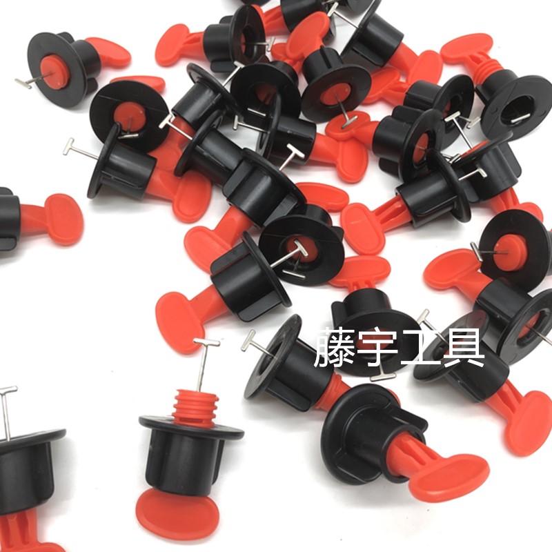 可重复瓷砖找平器墙地砖平整度调整器卡扣定位十字架贴砖圆针