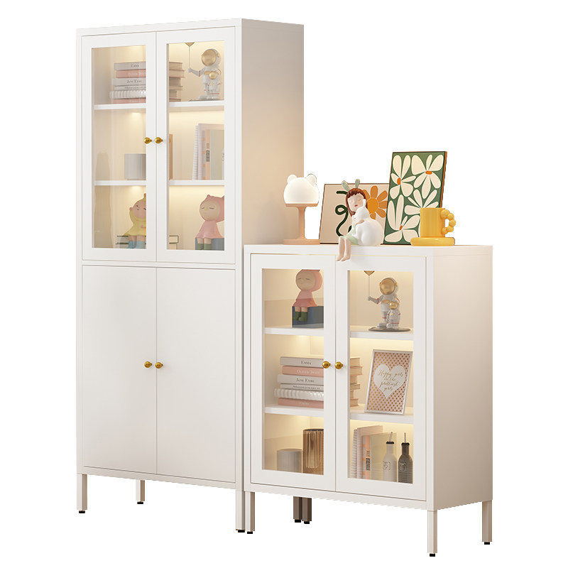 儿童书柜落地小柜子自由组合收纳柜模型柜客厅靠墙收纳玻璃展示柜