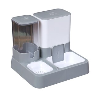 猫咪开盖加水喂食喂水一体机小型犬猫食盆不湿嘴小狗自动饮水器