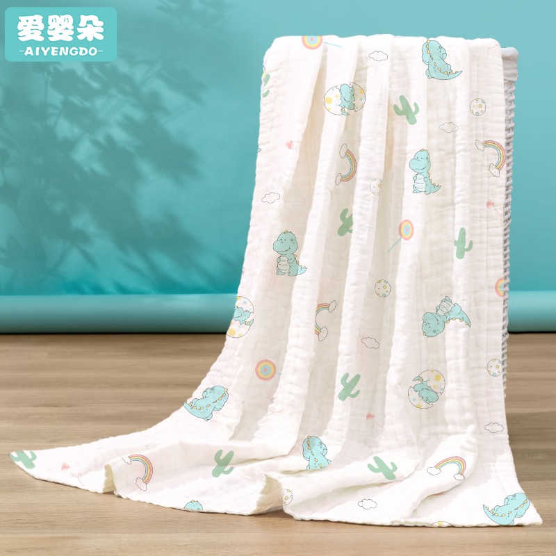 儿童浴巾洗澡巾纱布纯棉吸水卡通家用大号加大专用大童小孩女毛巾