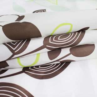 遮挡帘子卫生间浴帘卡通门帘涤纶窗帘背景墙布洗澡防水装饰布绿叶