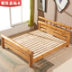 柏木实木原木风情大床婚床儿童床柏木家具环保直拼