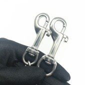 不锈钢双头牵引绳狗狗一拖二防咬狗铁链子边牧金毛柯基小型中型犬