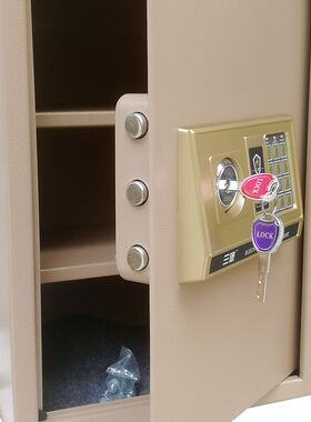 保险箱家用防盗大型保险柜办公密码床头保险柜立式50cm高双锁全钢
