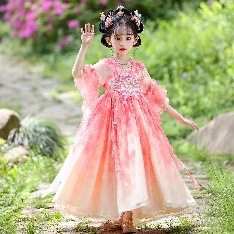 女童夏季汉服连衣裙儿童装夏装2025新款公主裙长裙中国风古装裙子,童装/婴儿装/亲子装,连衣裙,淘宝优惠券,粉丝福利购,淘宝优惠卷