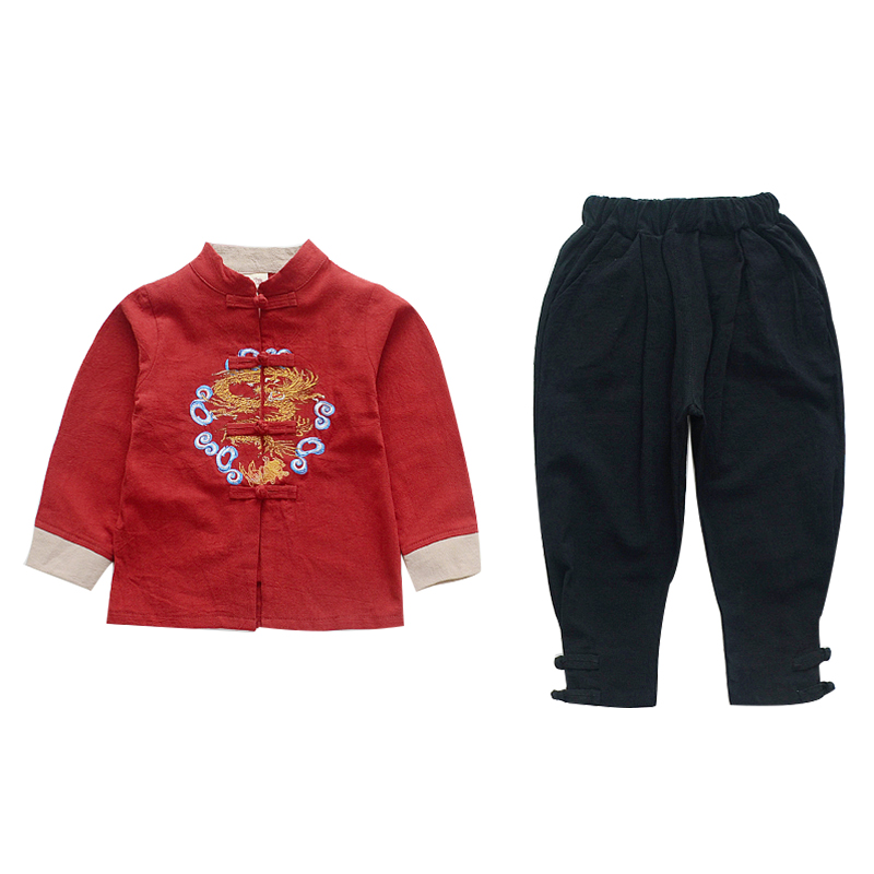 男童汉服3岁宝宝秋装6套装8中国风唐装小童2古装婴幼儿春秋儿童装