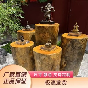 香樟木墩根雕凳子原木树桩木桩底座茶几茶台圆木凳子实木墩子树墩