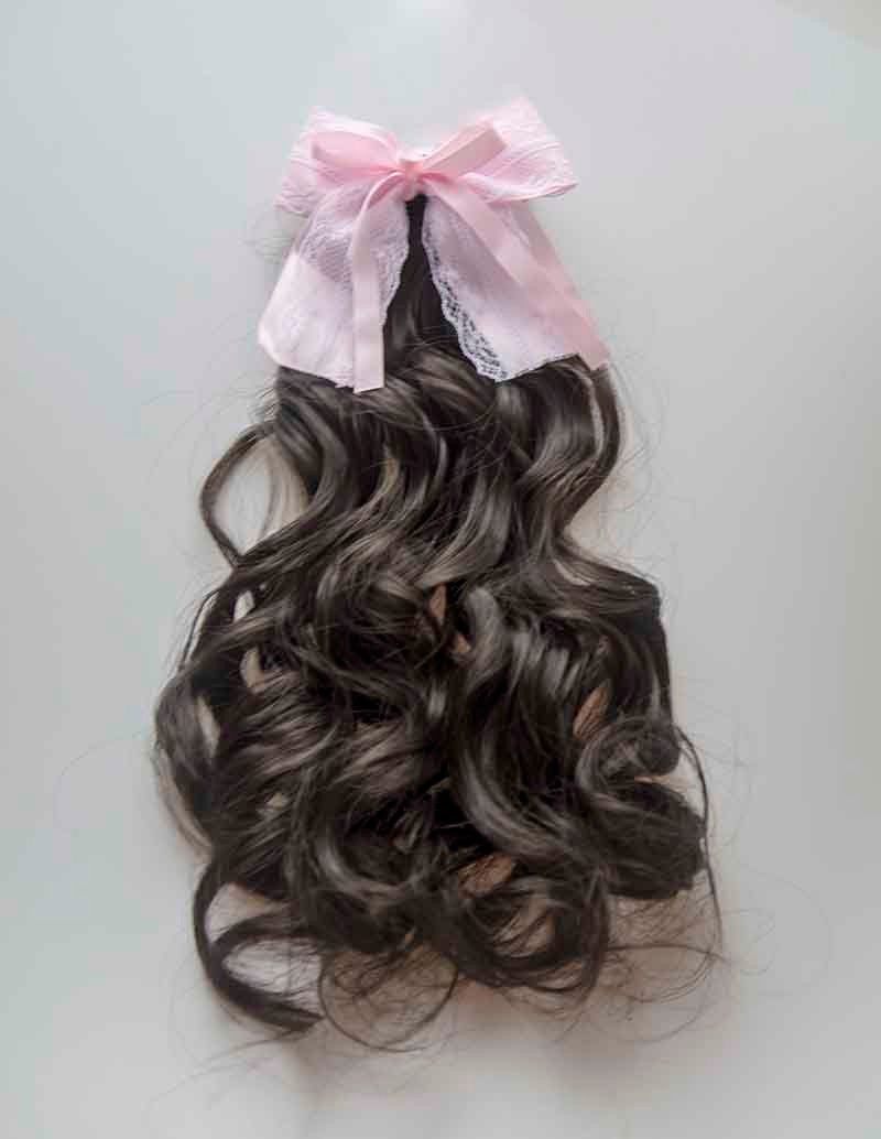 小女孩秋冬外套头饰儿童发饰卷发假发马尾公主造型长款蝴蝶结发夹,童装/婴儿装/亲子装,假发,淘宝优惠券,粉丝福利购,淘宝优惠卷