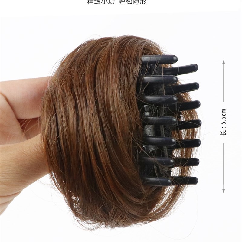 古风汉服发饰假发女小抓夹直发包丸子头假发包盘发器卷发包花苞头