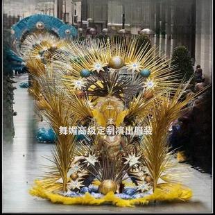 大气开场手推花车演出服装主题乐园红磨坊巴西狂欢节巡游道具表演