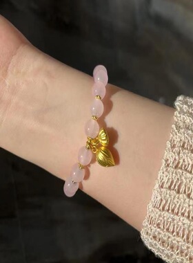 新款两世欢手链不色玉珠步步莲花莲蓬手镯小众闺蜜转运手串