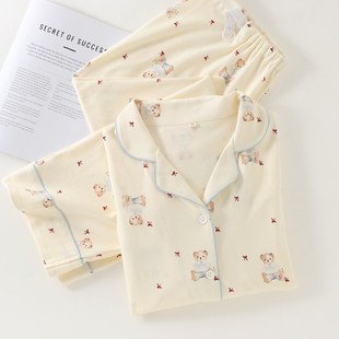 款 月子服春秋纯棉产后3月份带胸垫哺乳睡衣全棉Q四季 喂奶衣家居服