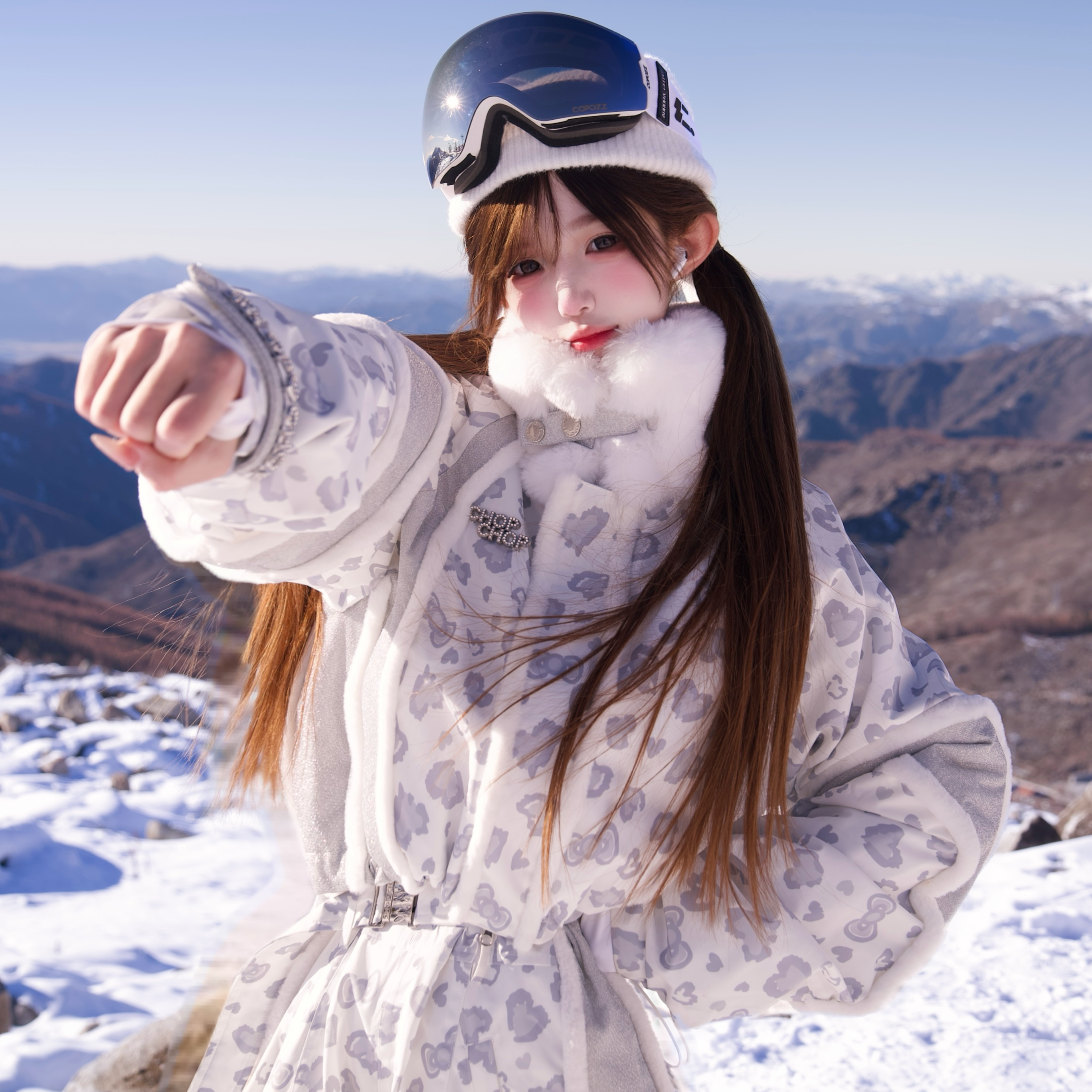 CHOPCHOP26雪季新品【豹豹猫猫】加绒保暖防水防风3L滑雪服男女