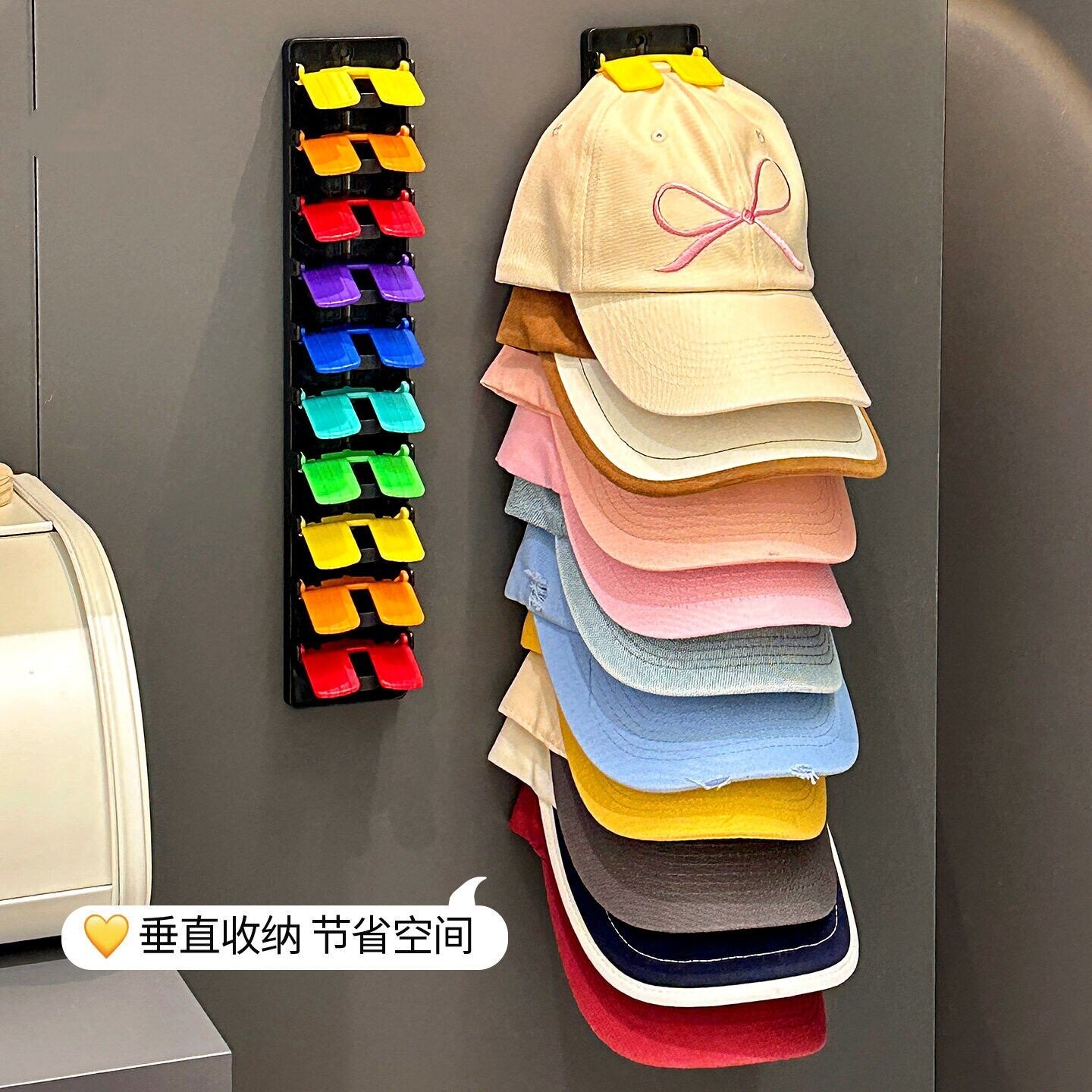 多巴胺棒球帽收纳门后衣柜旁神器免打孔帽架不变形挂鸭舌帽置物架