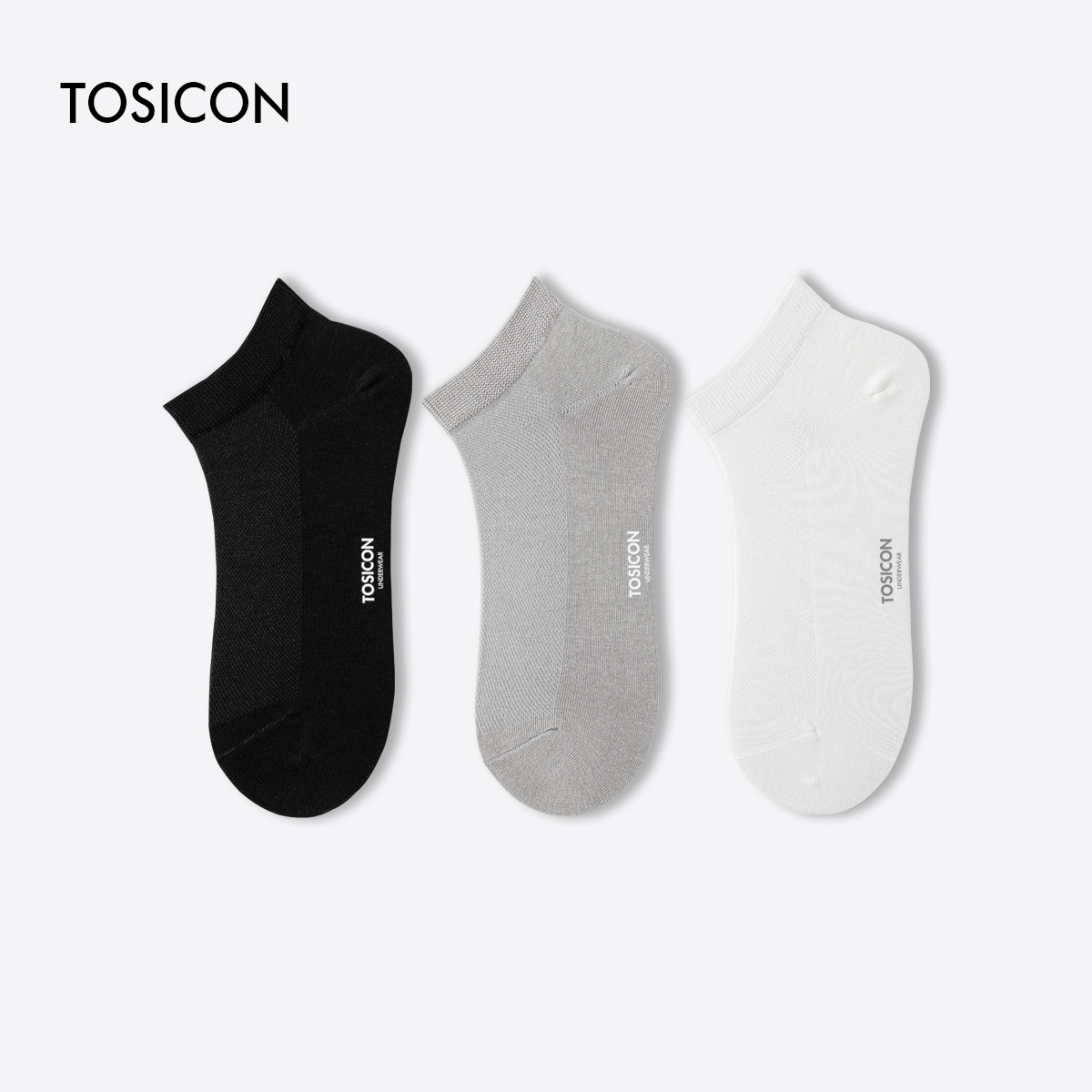 【5双】TOSICON男士透气低帮短袜