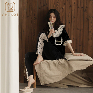 睡衣女夏季纯棉短袖薄款2024年新款女H士短长裤家居服凉感丝可外