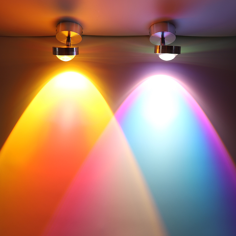 吸顶明装射灯led天花灯嵌入式小山丘可调角度 客厅家用日落氛围灯