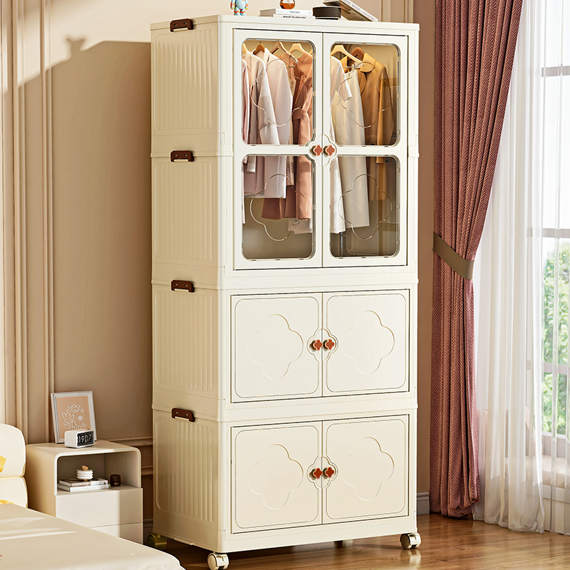 宝宝衣柜儿童收纳柜简易组装衣服储物柜大号大容量可折叠置物柜子