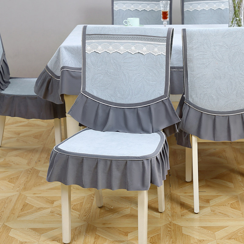 高档新款餐桌布椅套椅垫套罩中式直背防滑椅子套罩加厚坐垫凳子套