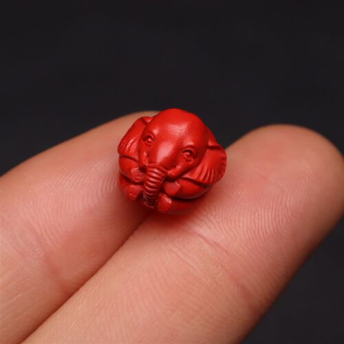 原矿朱砂象神吊坠挂件饰品圆珠散珠配珠手串手链文玩diy配件配饰