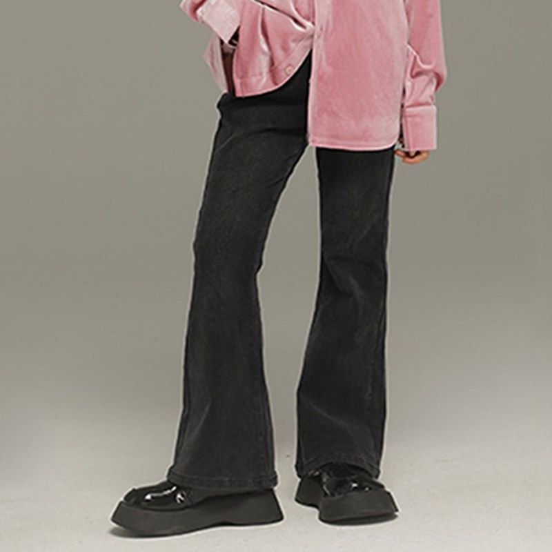 儿童弹力牛仔裤女孩修身微喇叭裤长裤2025春秋季新款女童裤子外穿,童装/婴儿装/亲子装,儿童牛仔裤,淘宝优惠券,粉丝福利购,淘宝优惠卷