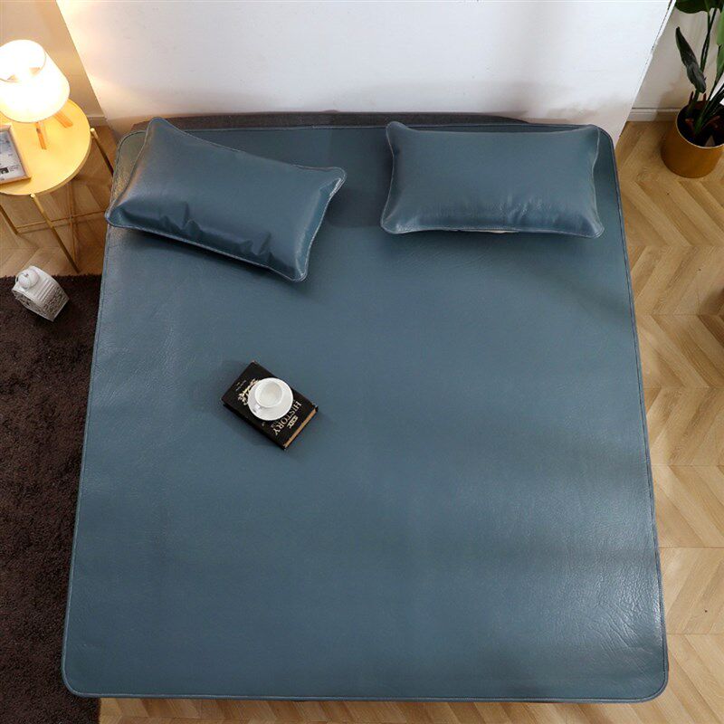 牛皮凉席头层水牛皮夏季加厚1.5m儿童床垫床三件套真皮席子牛皮席