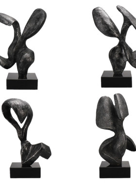 现代新中式几何雕塑艺术品摆件售楼处样板房酒店别墅大堂走廊摆设