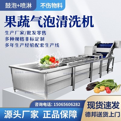 商用豆角洗菜机全自动果蔬气泡清洗机酱菜脱盐机T韭菜花清洗流水