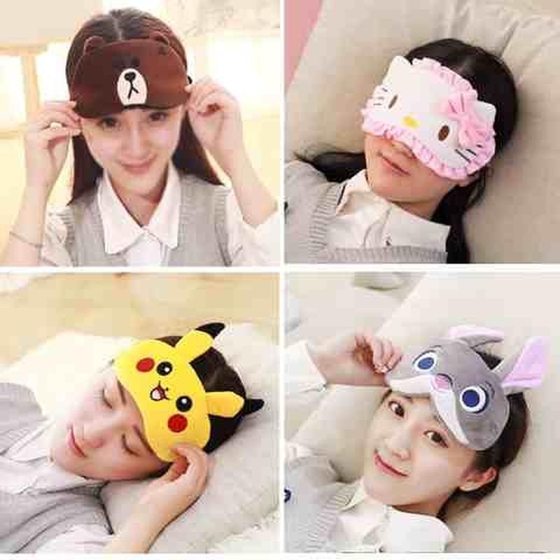 韩版睡眠眼罩卡通l眼罩遮光透气男女卡通儿童幼儿园热敷护眼罩耳