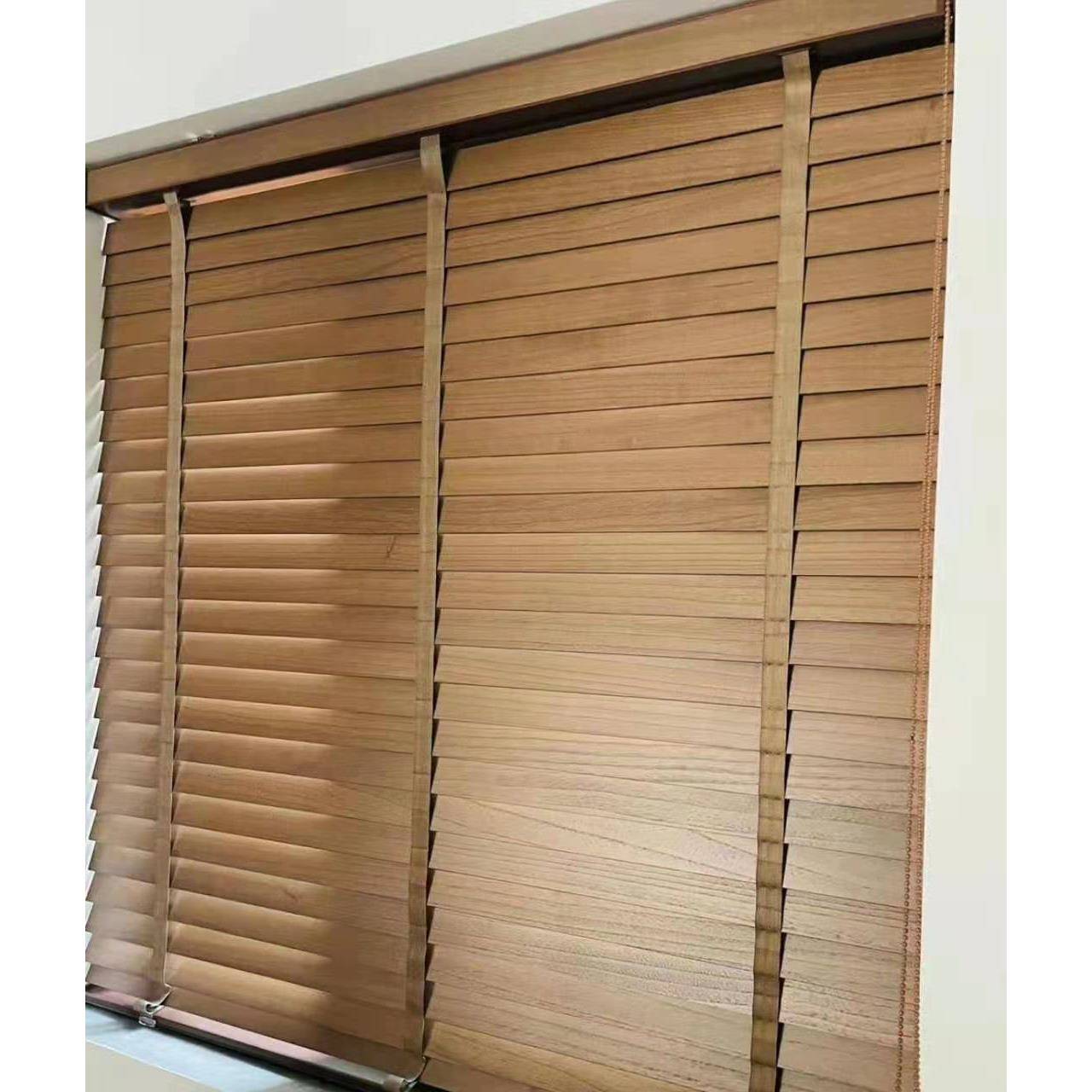 百叶窗帘实木百叶办公室客厅阳台书房升降电动遮光遮阳日式百叶窗