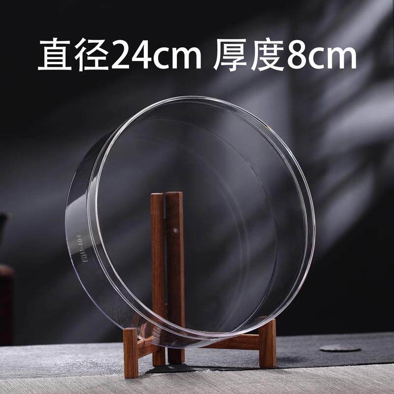 茶饼收纳盒茶饼架普洱茶架子茶架托透明茶盒防尘茶饼盒大号500克