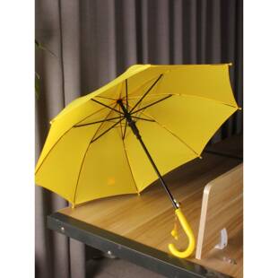 黄色儿童雨伞自动长柄小学生亲子幼儿园晴雨安全伞定制广告伞LOGO