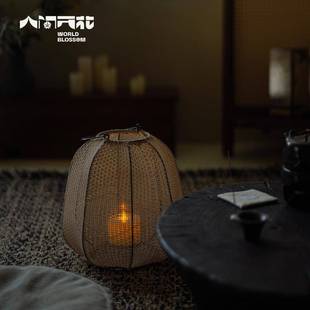 人间开花 原创覆古纱线手提落地灯