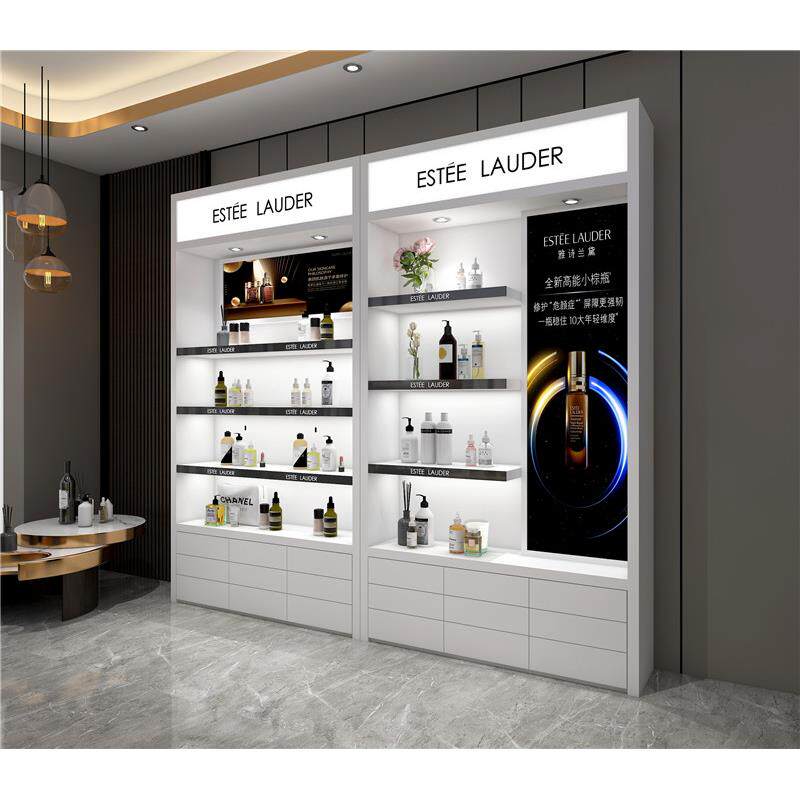 化妆品展示柜高柜台店铺样品货架烤漆货柜美容院护肤品产品柜定制