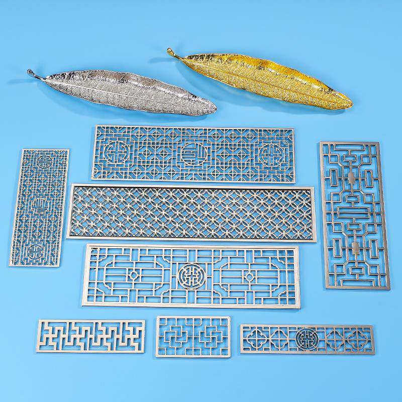 纯黄铜茶盘漏水片排水过滤网配件铜片茶具格台桌下出水口盖板零配