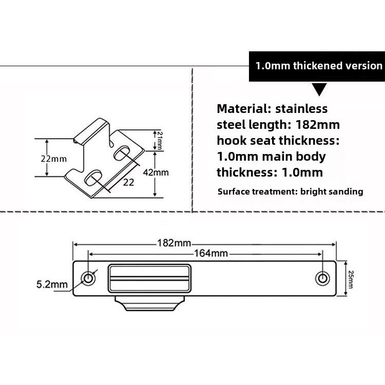 老式90型铝合金门窗钩锁滑动窗锁扣滑动门锁不锈钢自动窗栓