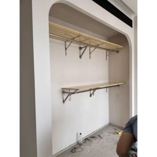 步入室衣帽间金属衣柜简约现代定制开放室衣橱卧室挂杆0甲醛衣柜