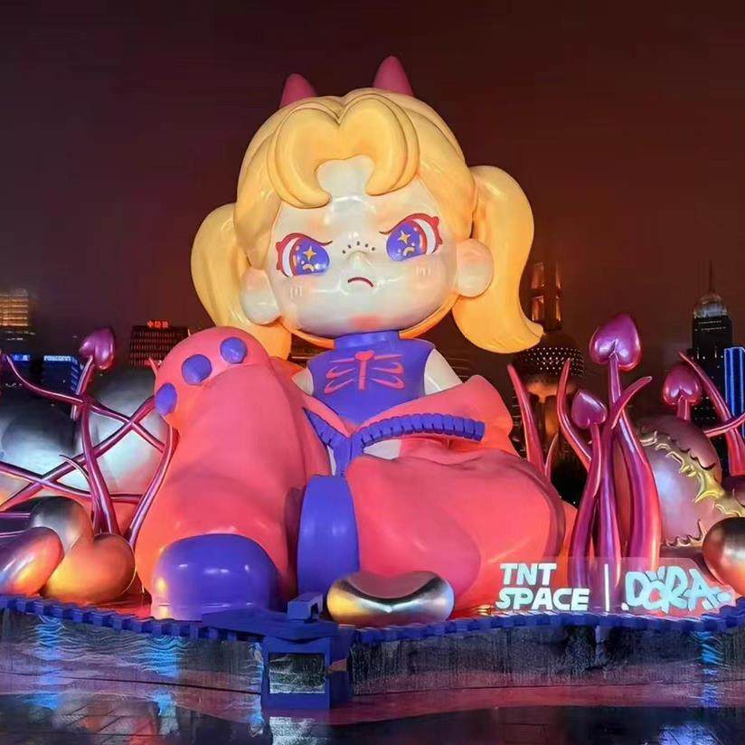 大型玻璃钢雕塑镜面人物动物户外广场金属景观水潭摆件艺术品定制