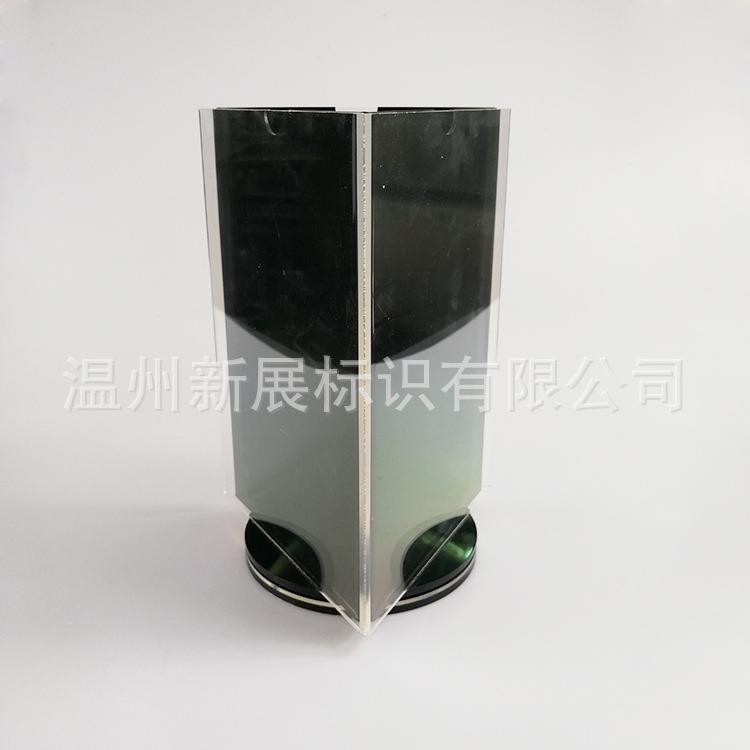 三面透明台卡餐桌菜单展示牌亚克力酒水牌台牌旋转桌牌三面台卡