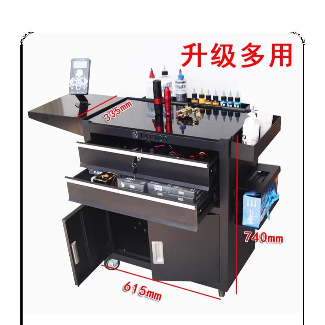 欣燕纹身台刺青工具车便携抽屉式手推车柜子移动滚轮操作台